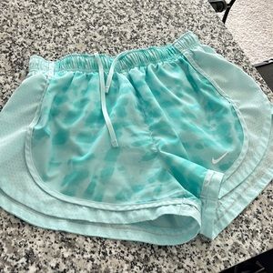 Nike green running shorts